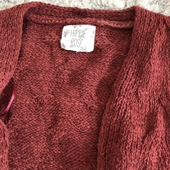 Hippie Rose Small Long Rust Sweater - Picture 3 of 4
